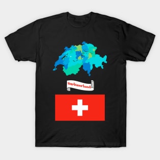 Switzerland Map T-Shirt